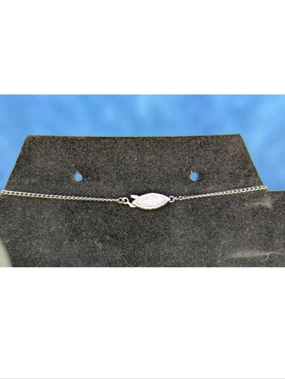 Vintage 60s Japanese Estate Necklace Stamped Silver With Gemstone Pendant